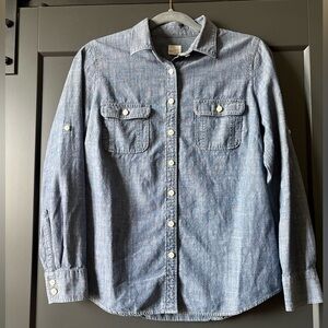 J. Crew Light Blue Chambray Button-Down Shirt